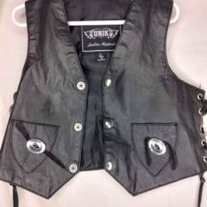 Babys First Leather Vest - Unik - Size Toddler Large